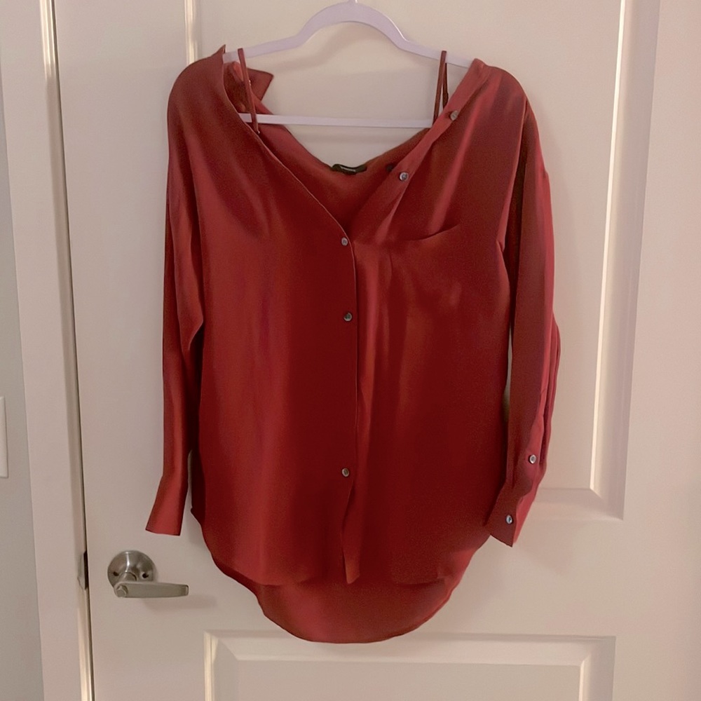 Theory silk off should shirt